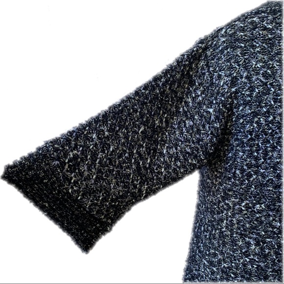 Black & grey sweater with cropped sleeves SZ M - Picture 3 of 6